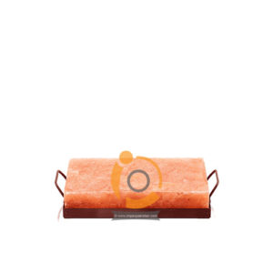 Himalayan Salt Slab With Metal Wrought Iron Holder 12x8x2 Inches