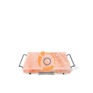 Himalayan Salt Slab With Stainless Steel Holder 12x8x1.5 Inches