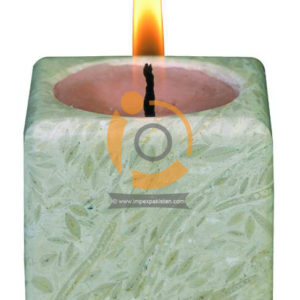 OnyxMarble Cube Shape Candle Holder