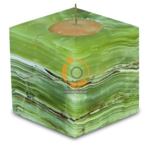 OnyxMarble Cube Shape Candle Holder