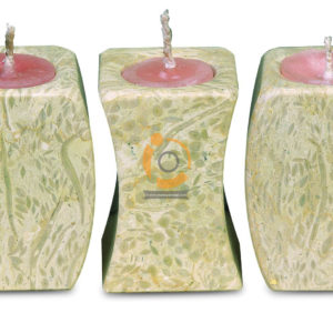 OnyxMarble Curved Candle Holder 3 Pieces Set