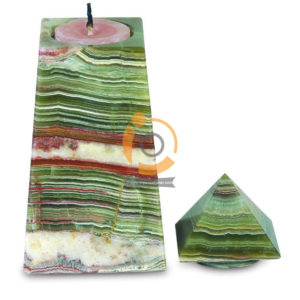 OnyxMarble Obelisk Shape Candle Holder