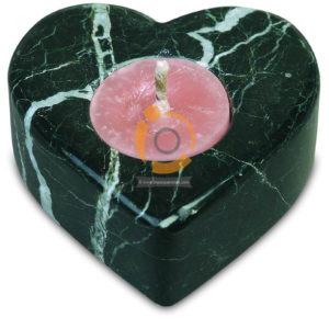 OnyxMarble Playing Card Heart Candle Holder