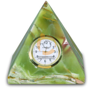 OnyxMarble Pyramid Shape Clock