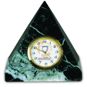 OnyxMarble Pyramid Shape Clock
