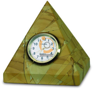 OnyxMarble Pyramid Shape Clock